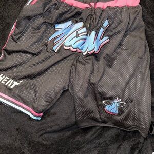 Just Don Blue and Red Basketball Shorts